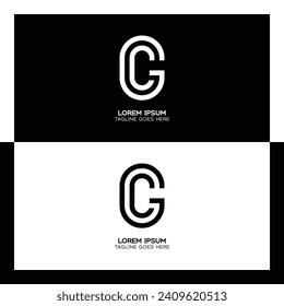 GC initial letters linked elegant logo. letter G and C pattern design monogram