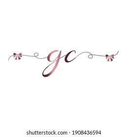 GC Initial logo handwriting modern luxury fashion