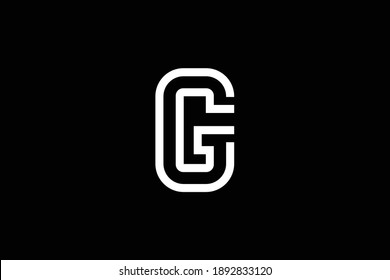 GC letter logo design on luxury background. CG monogram initials letter logo concept. GC icon design. CG elegant and Professional white color letter icon on black background.