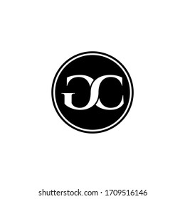 letra gc logotipo en monograma original
