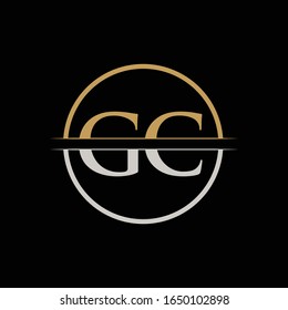 GC letter Type Logo Design vector Template. Initial Letter GC logo Design