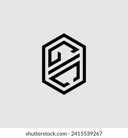 GC line geometric monogram with high quality professional design that will print well