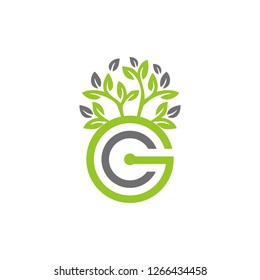 gc logo design , initial , organic , vector , icon
