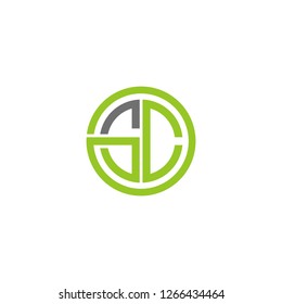 gc logo design , initial , organic , vector , icon