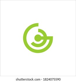 Signo vectorial de diseño de logotipo GC
