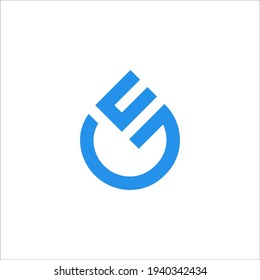 GC logo design vector sign