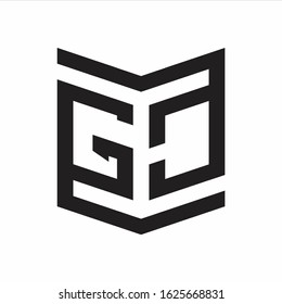 GC Logo Emblem Monogram With Shield Style Design Template Isolated On white Background
