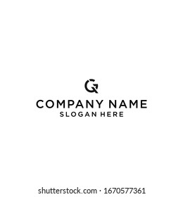 Diseño vectorial del icono del logotipo GC