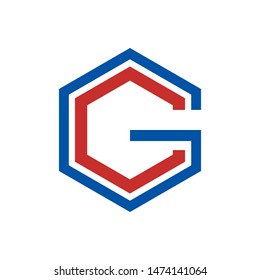 GC logo initial letter design template vector illustration