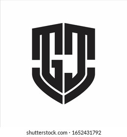 Gc Logo Monogram Emblem Shield Shape Stock Vector (Royalty Free) 1652431792