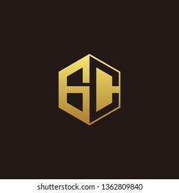 GC Logo Monogram with Negative space gold colors