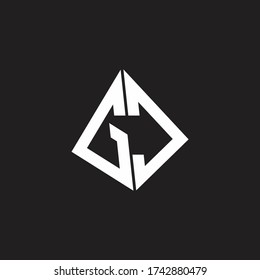 GC Logo monogram with standout triangle shape ribbon design template