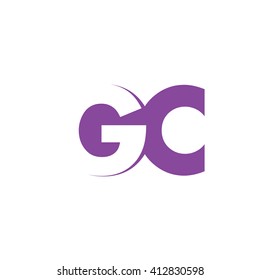 GC Logo. Vector Graphic Branding Letter Element. White Background
