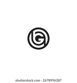 Elemento de ilusão de tecnologia de vetor de logotipo GC