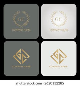 GC luxury typography letter logo. GC Creative style logo but still simple lettering and modern. 
