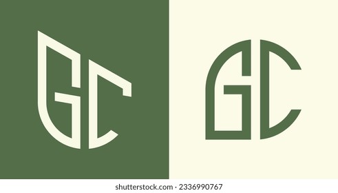 GC modern initial letter logo design vector bundle. It will be suitable for which company or brand name start those initial.