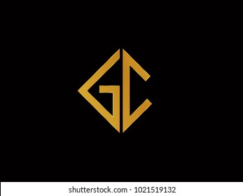 GC square shape Gold color logo