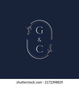 GC wedding initial logo letters in high quality professional design that will print well across any print media
