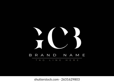 GCB abstract letter logo design. This logo is designed by three abstract letters.