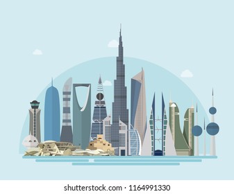 GCC Countries Landmark Buildings - Shutterstock ID 1164991330