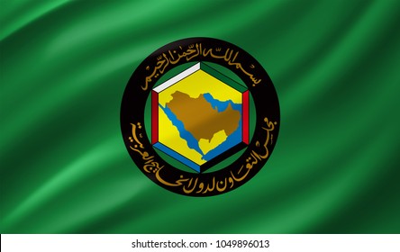 GCC (Gulf Cooperation Council) Flag in Vector Illustration