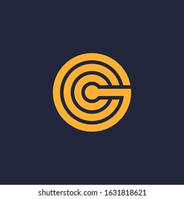 GCC letter logo circle monogram