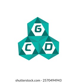 GCD creative minimalist letter logo. GCD unique vector initials alphabet letter logo design
