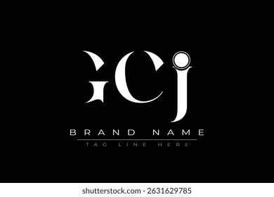 GCJ abstract letter logo design. This logo is designed by three abstract letters.