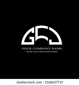 GCJ letter logo creative design with vector graphic