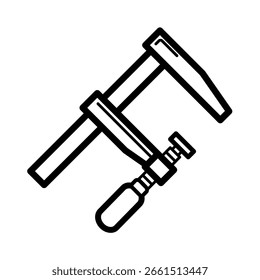 G-clamp, trabajo de madera - icono de Vector