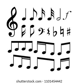 Set Musical Annotations Music Note Elements Stock Vector (Royalty Free ...