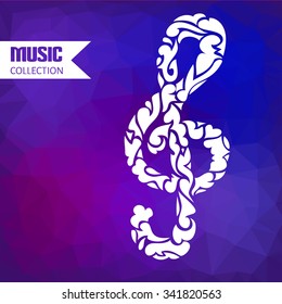 G-clef decorative swirl design
