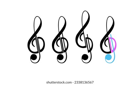 G-clef dj emblem, high quality vector