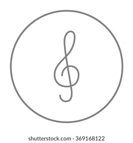 G-clef line icon.