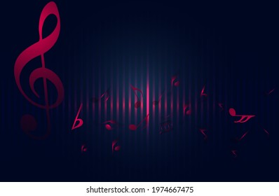 G-clef and music notes isolated vector illustration Can be adapt to Brochure, Annual Report, Magazine, music poster.