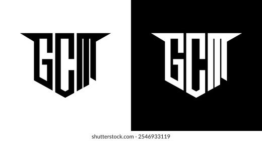 GCM letter logo design with white background in illustrator, vector logo modern alphabet font overlap style, calligraphy designs for logo, Poster, Invitation, etc.