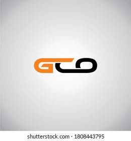 Diseño del logotipo de la compañía de iniciales GCO