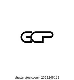 gcp initial letter monogram logo design