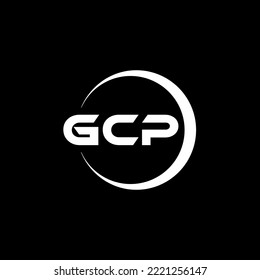 GCP letter logo design in illustration. Vector logo, calligraphy designs for logo, Poster, Invitation, etc.