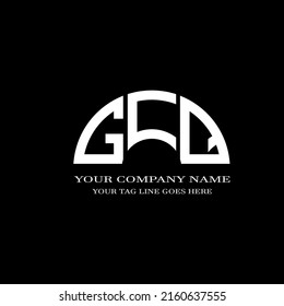 GCQ letter logo creative design with vector graphic