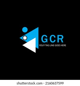 Diseño creativo del logotipo de la letra GCR con gráfico vectorial