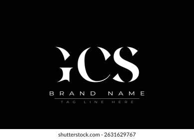 GCS abstract letter logo design. This logo is designed by three abstract letters.