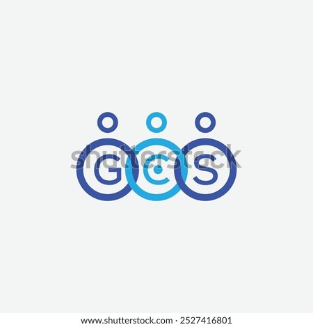 GCS Initial Letter community logo vector illustration.