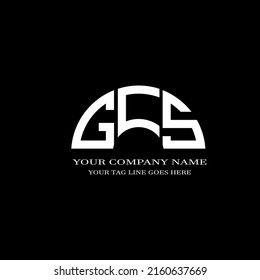 GCS letter logo creative design with vector graphic