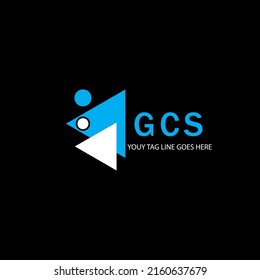 Diseño creativo del logotipo de la letra GCS con gráfico vectorial