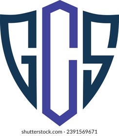 Logo-Design des GCS-Sheild-Symbols, Vektorgrafik-Logo, 