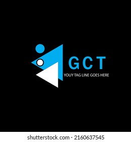 Diseño creativo del logotipo de la letra GCT con gráfico vectorial