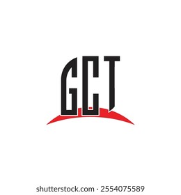 GCT letter logo design with white background in illustrator, vector logo modern alphabet font