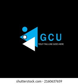 GCU letter logo creative design with vector graphic