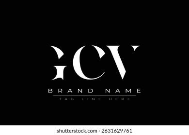 GCV abstract letter logo design. This logo is designed by three abstract letters.